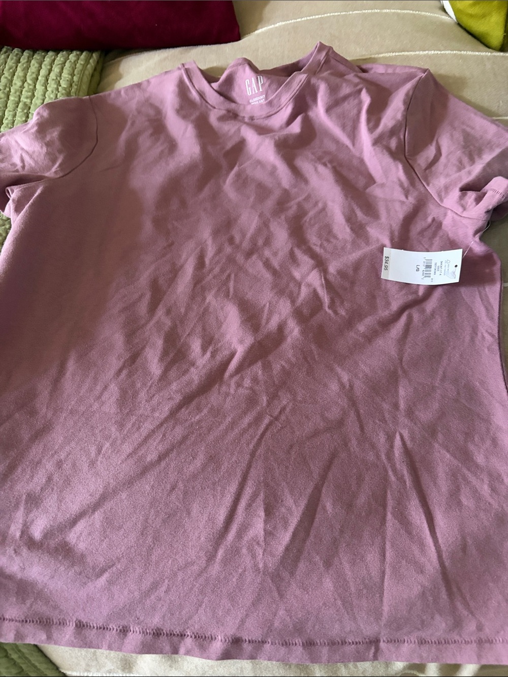 GAP Mauve Pink Short-Sleeve Crew Tee womens bnwt